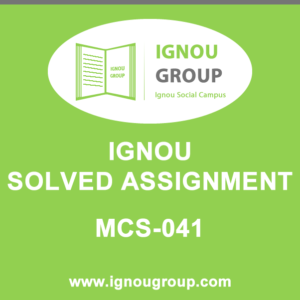 MCS-041 Solved Assignment (Assignment 1)