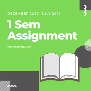 IGNOU MCA 1 Semester Assignment 2020-21
